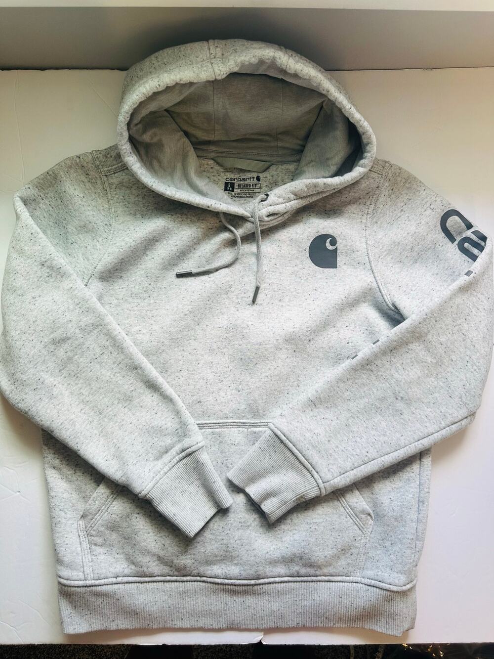 Carhartt 102791 Women'sClarksburg Midweight Logo Sleeve Graphic Hoodie - Size S